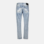 Pants Logo denim pants Palm Angels Blue Man