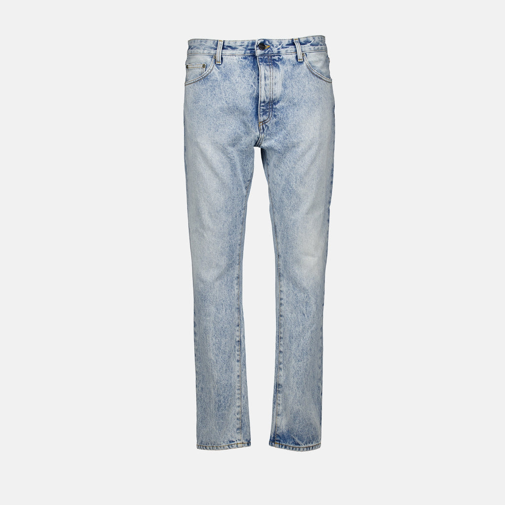 Pants Logo denim pants Palm Angels Blue Man