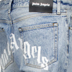Pants Logo denim pants Palm Angels Blue Man