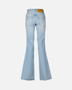 Pants Faded Denim Pants Off-White Blue Women
