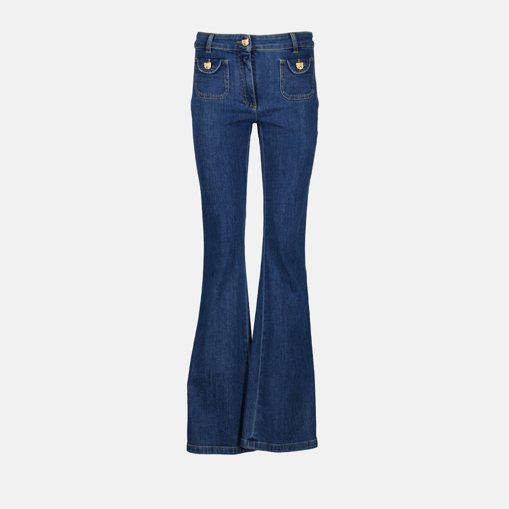 Pants Teddy denim pants Moschino Blue Women