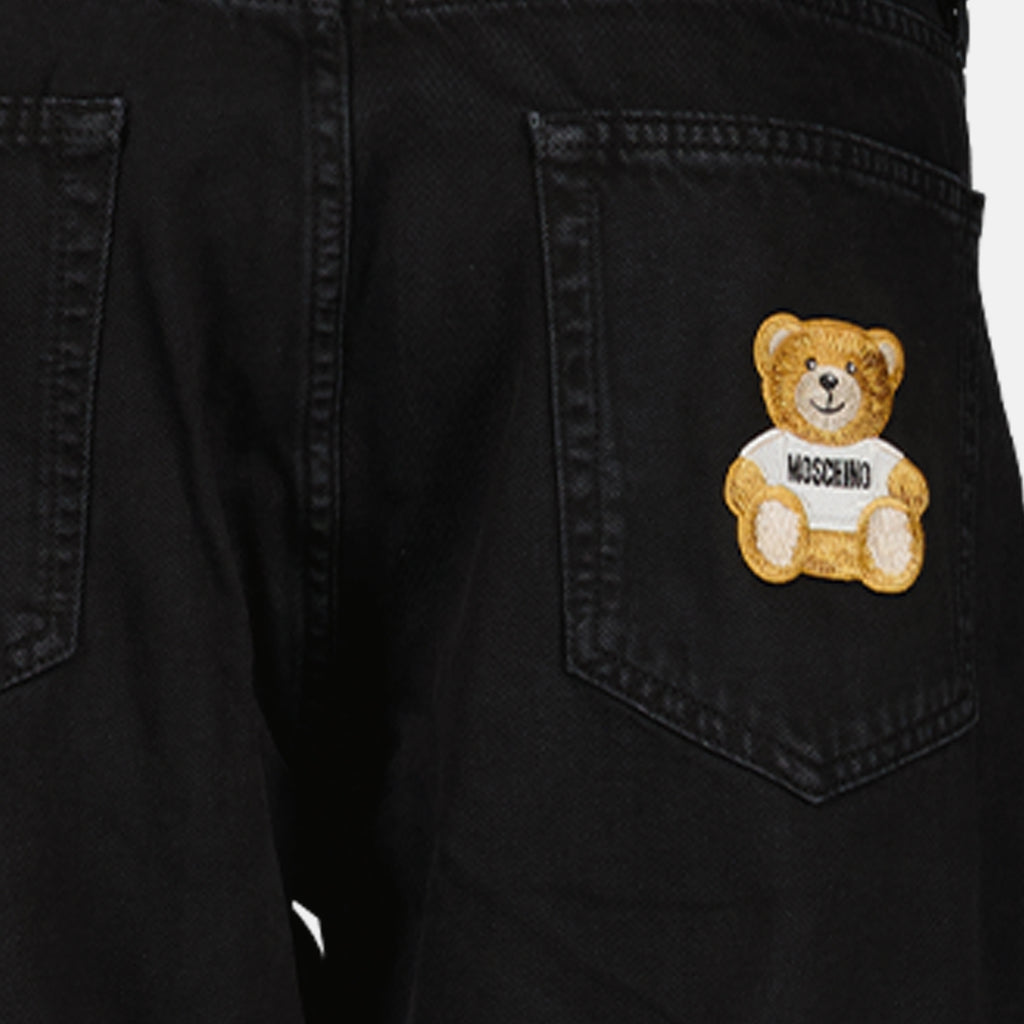 Pantalons Pantalon jean Teddy Moschino Noir Homme