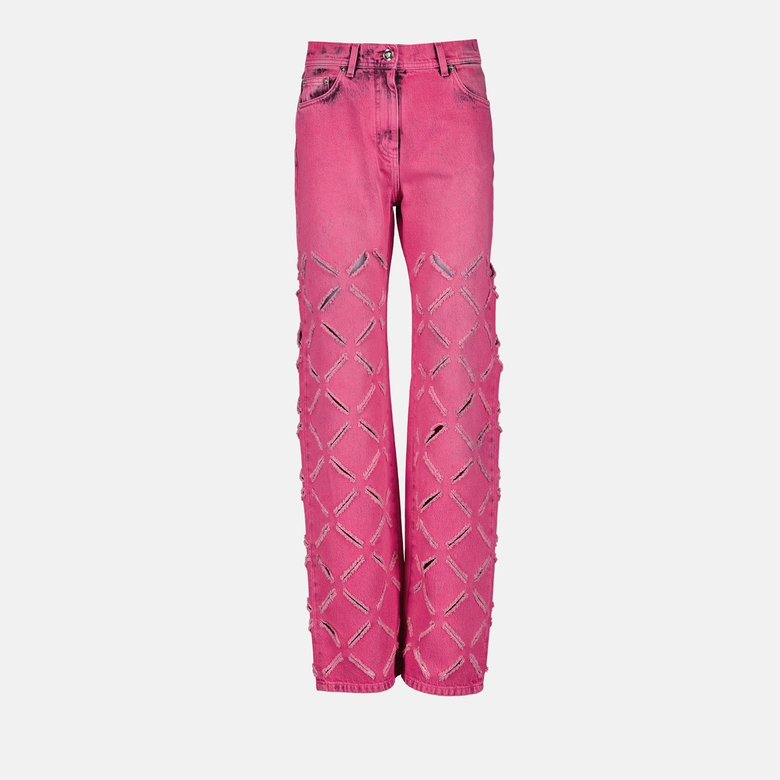 Pantalon jeans destroy rose