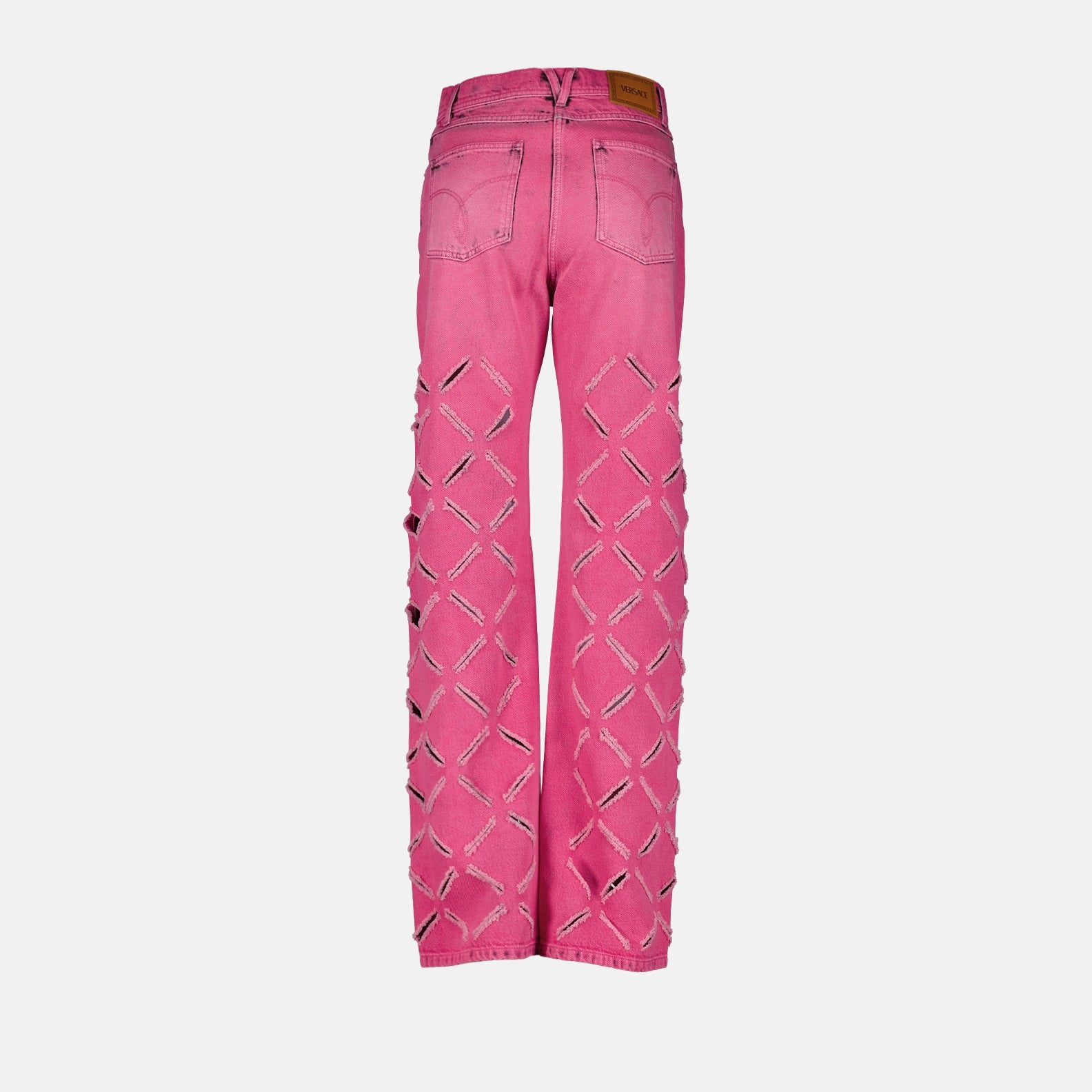 Pantalon jeans destroy rose