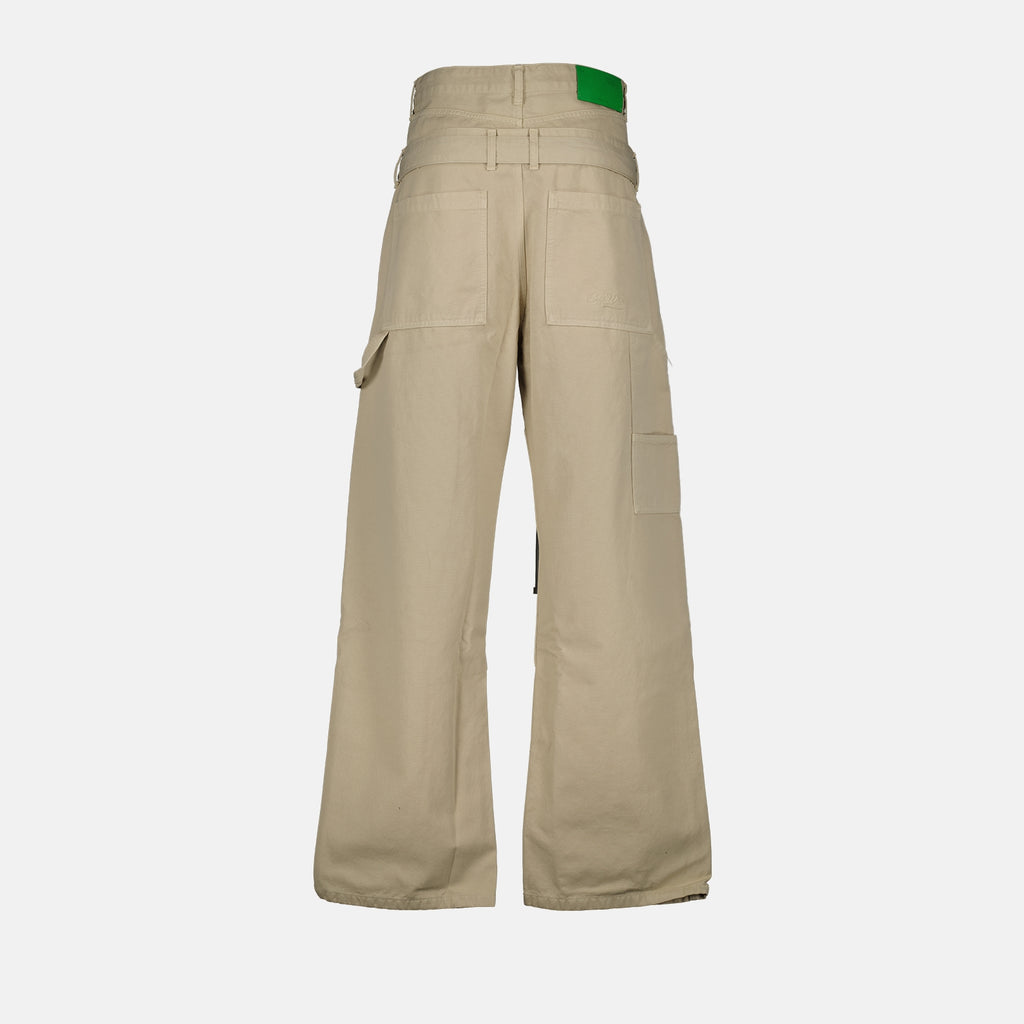 パンツ 大きいパンツ Off-White ベージュ 男