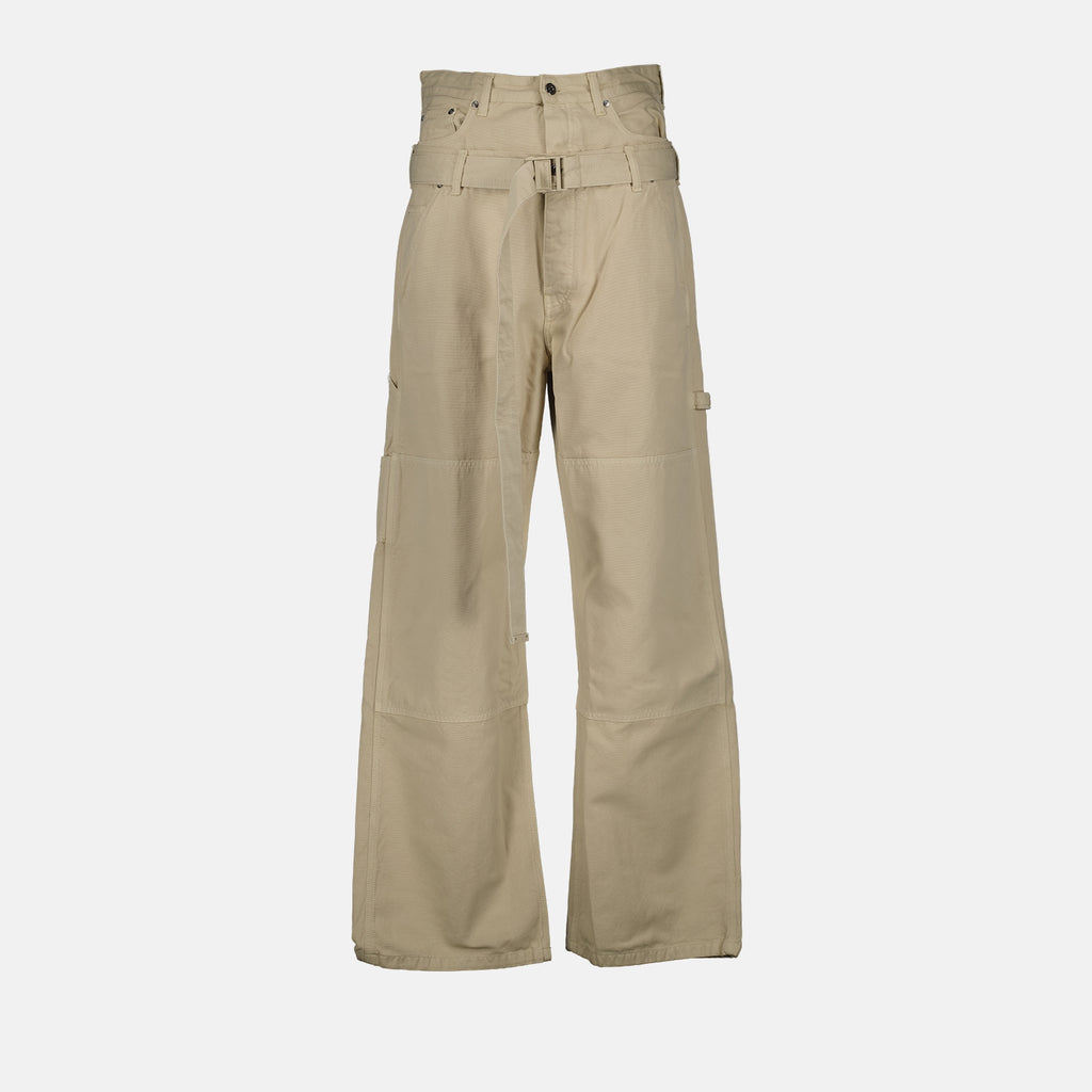 パンツ 大きいパンツ Off-White ベージュ 男