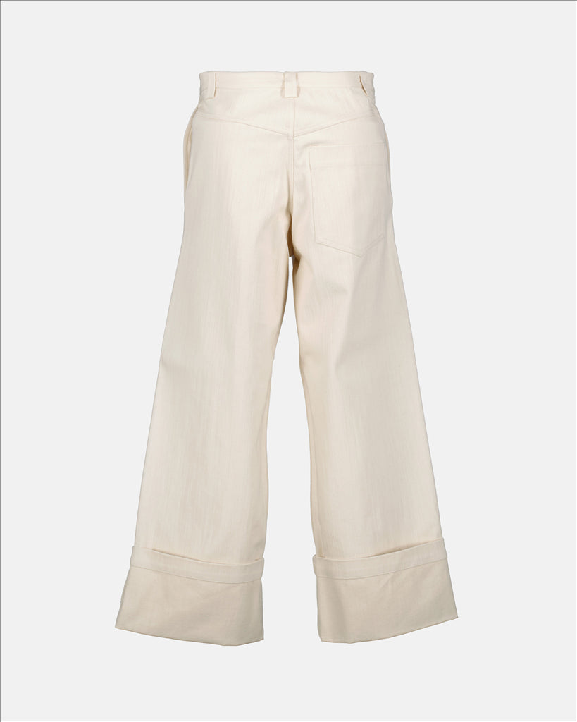 Pantalons Pantalon large Moncler Genius Beige Femme