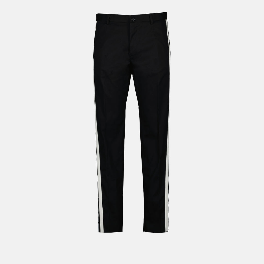 Pants Side stripe pants Dolce & Gabbana Black Man