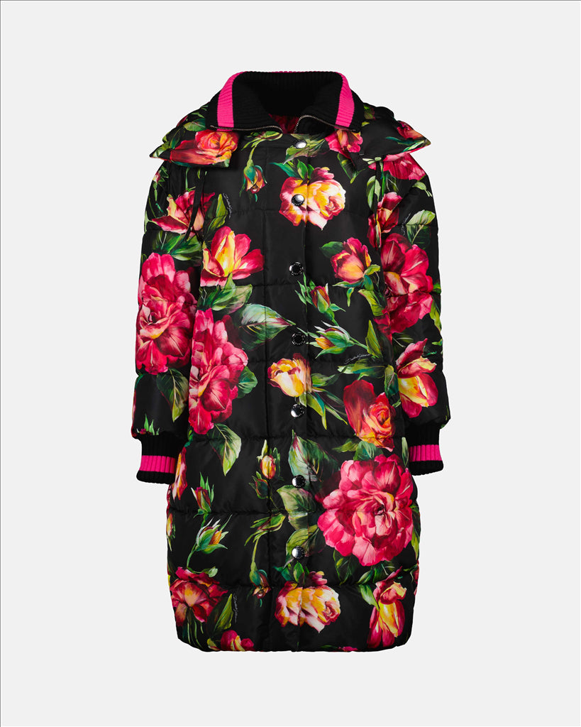 コート フラワープリント ダウンジャケット Dolce & Gabbana マルチカラー 女性