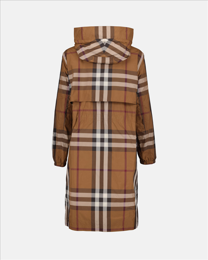 Manteaux Parka à carreaux Burberry Marron Femme