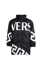 Clothing Greca parka Versace Black Kids