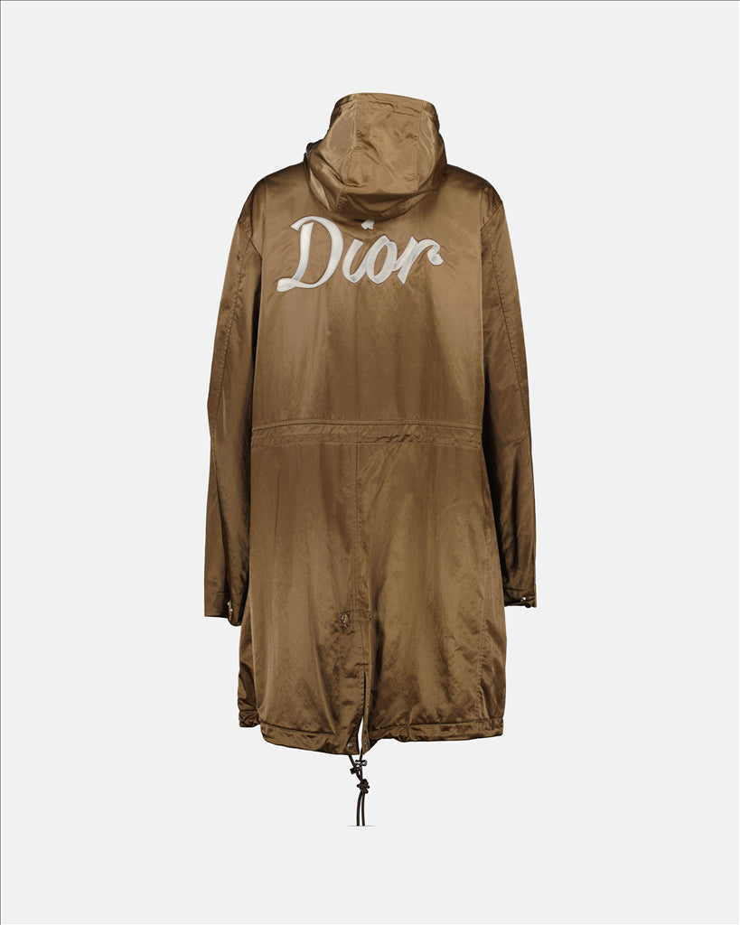 Coats Long parka Dior Brown Man