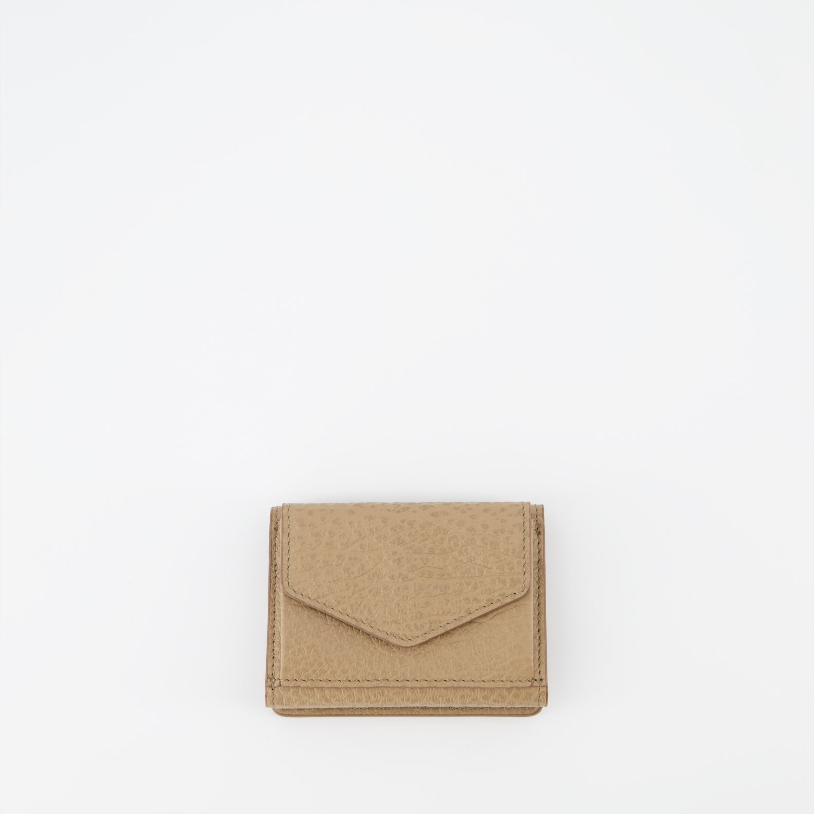 Pequenos artigos de couro Petit portefeuille Signature Maison Margiela Bege Unissex