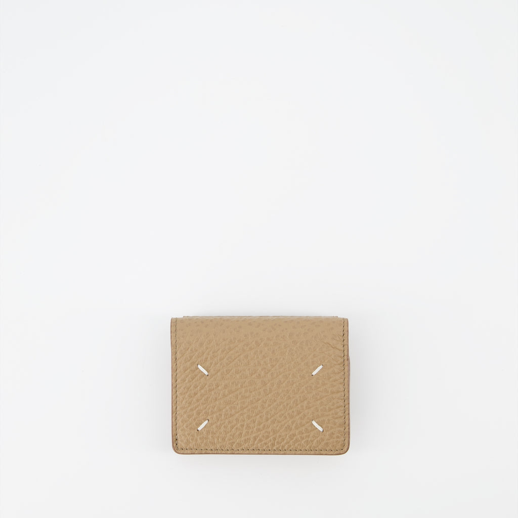 Pequeños artículos de cuero Petit portefeuille Signature Maison Margiela Beige Unisexo