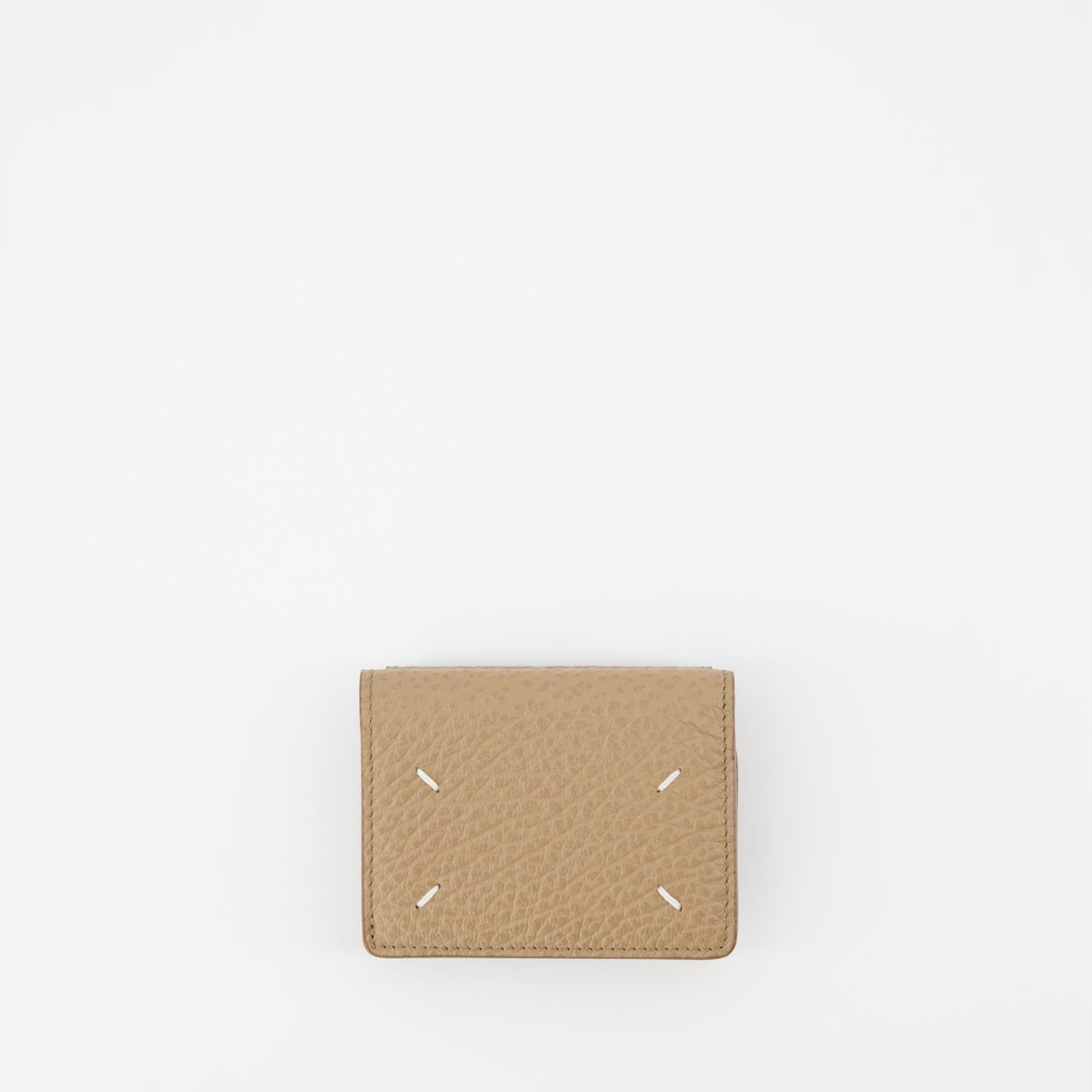 Pequenos artigos de couro Petit portefeuille Signature Maison Margiela Bege Unissex