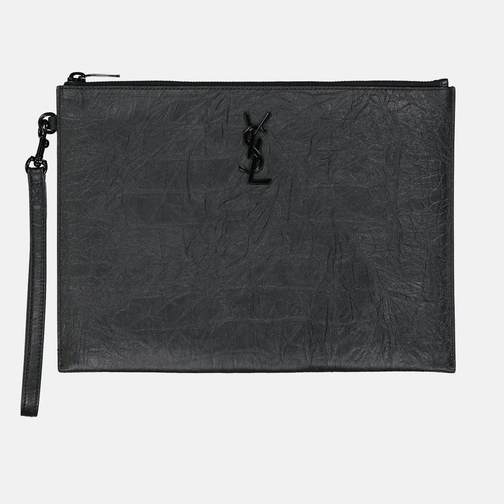 Pouches YSL clutch Saint Laurent Black Man