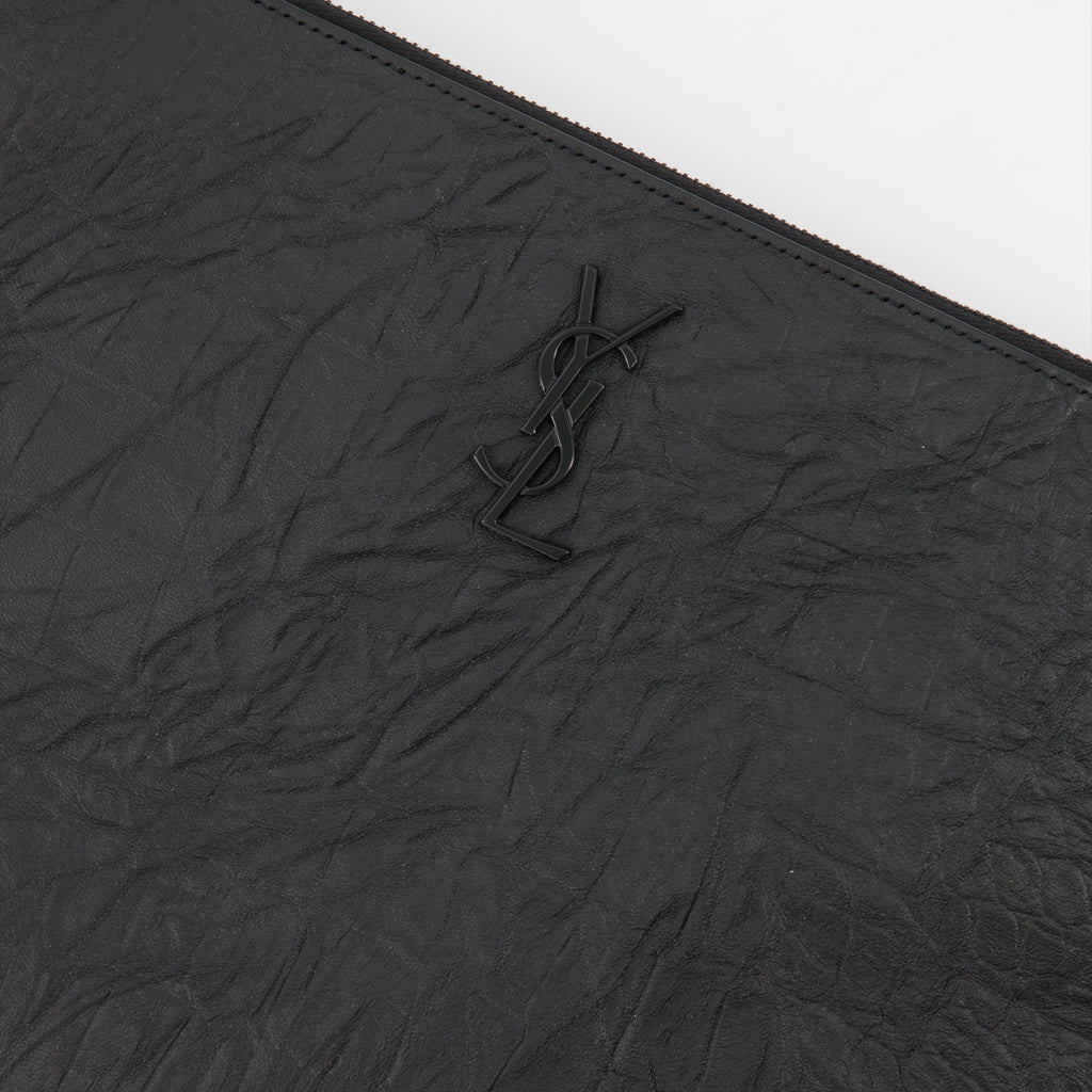 Pouches YSL clutch Saint Laurent Black Man