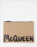 Bustine Pochette Graffiti Alexander McQueen Beige Homme