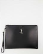Pochettes Pochette IPad YSL Saint Laurent Noir Homme