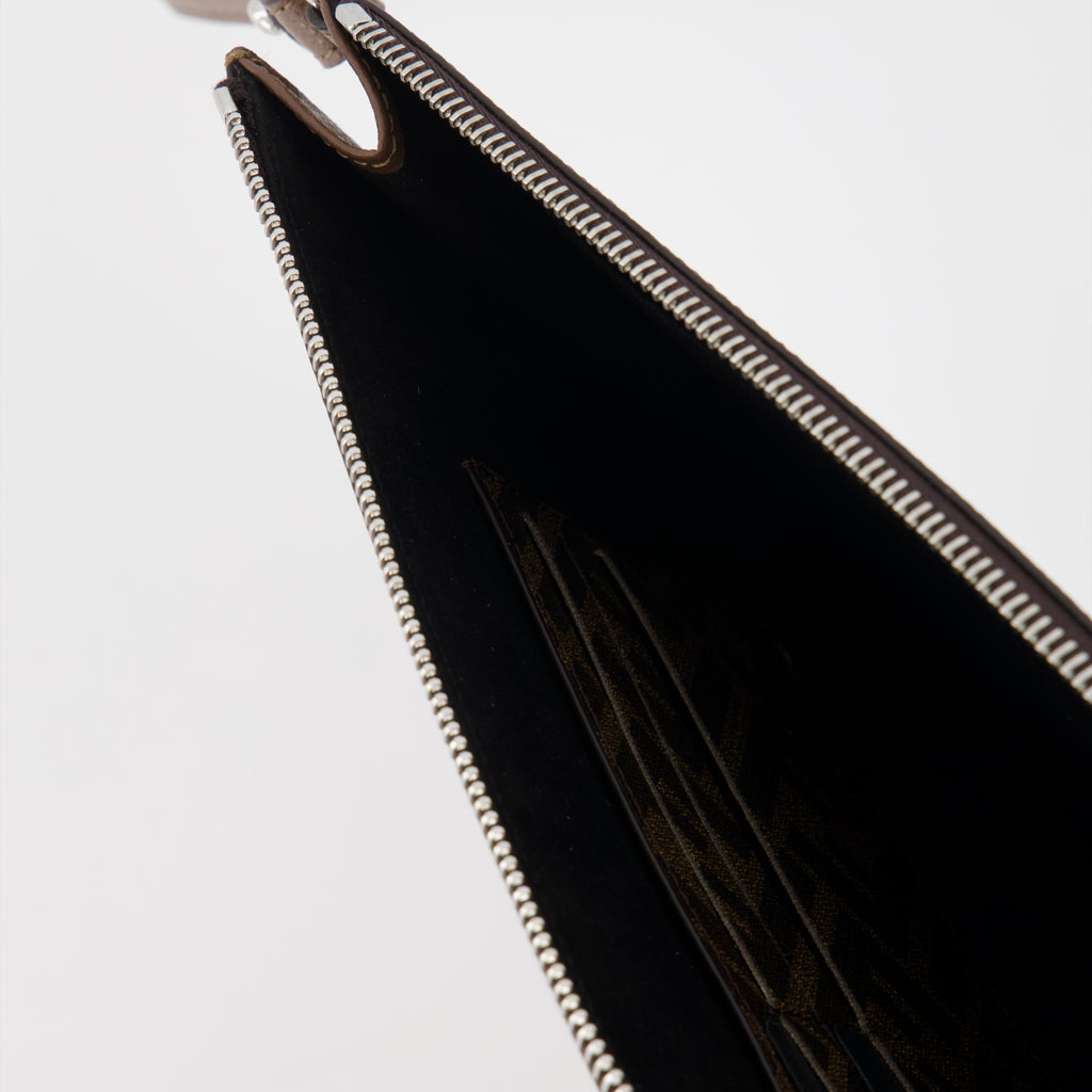 Pouches Flat pouch Fendi Brown Man