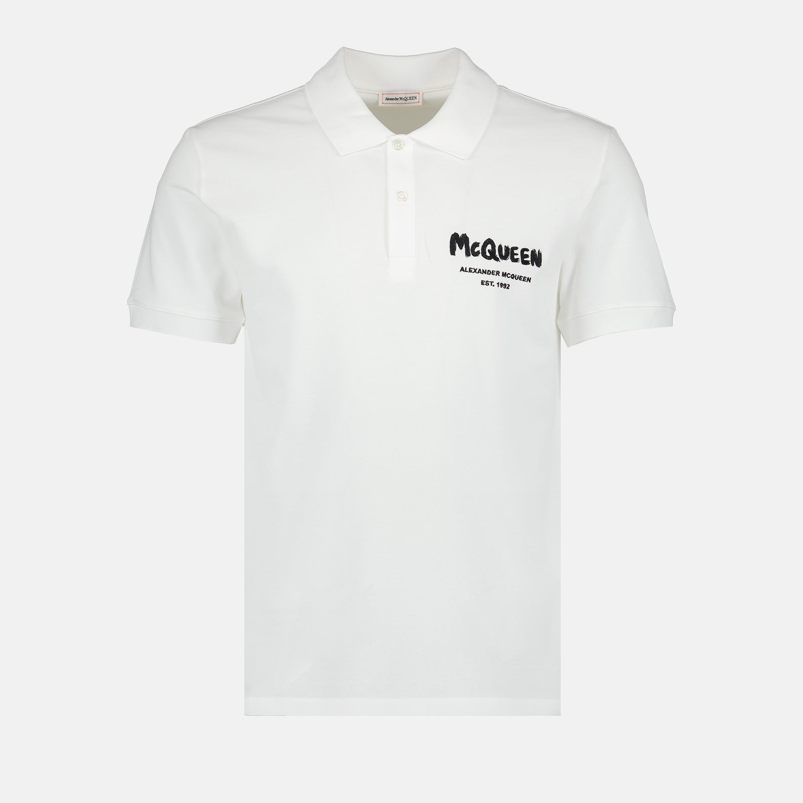 Polo à logo blanc
