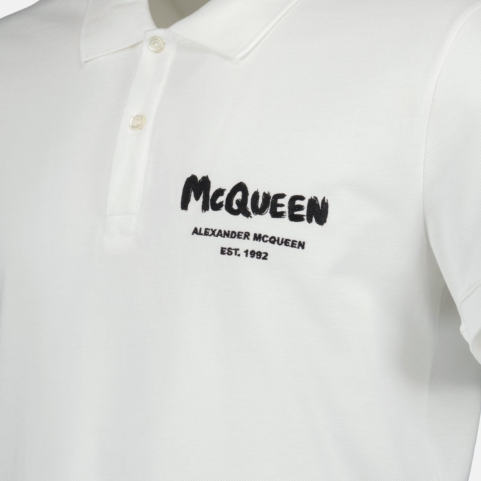 Polo à logo blanc