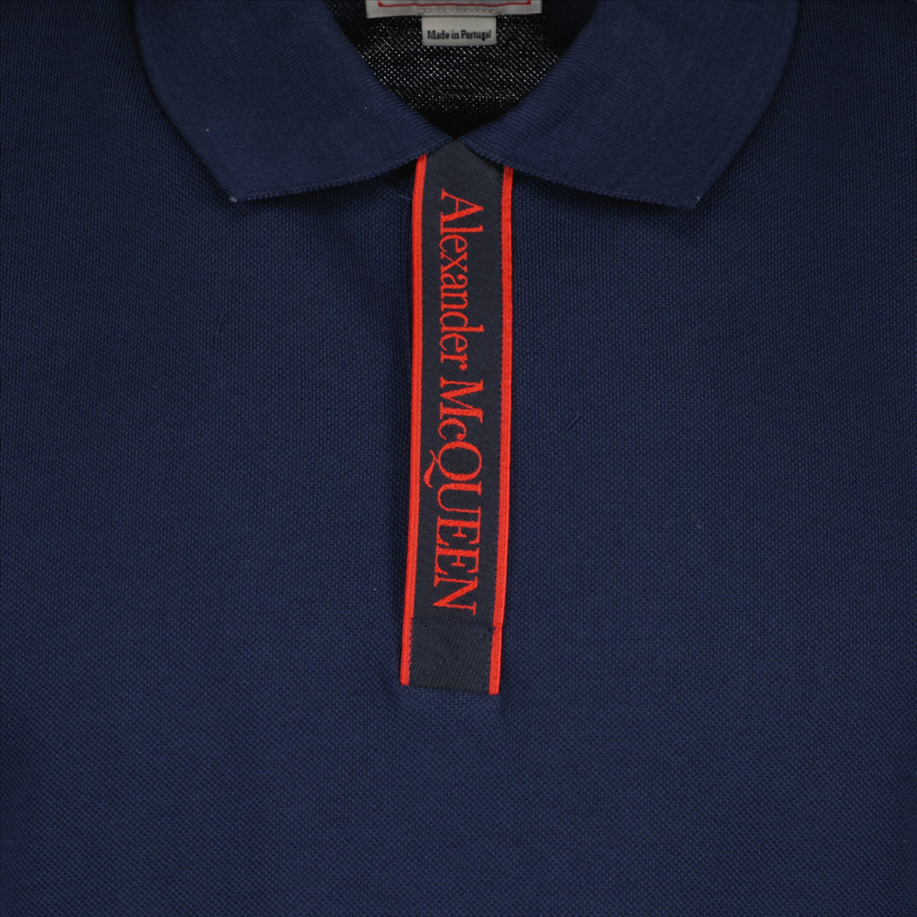Polo shirts Logo polo shirt Alexander McQueen Blue Man