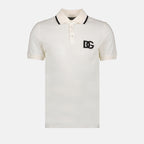Polo shirts Embroidered logo polo shirt Dolce & Gabbana White Man