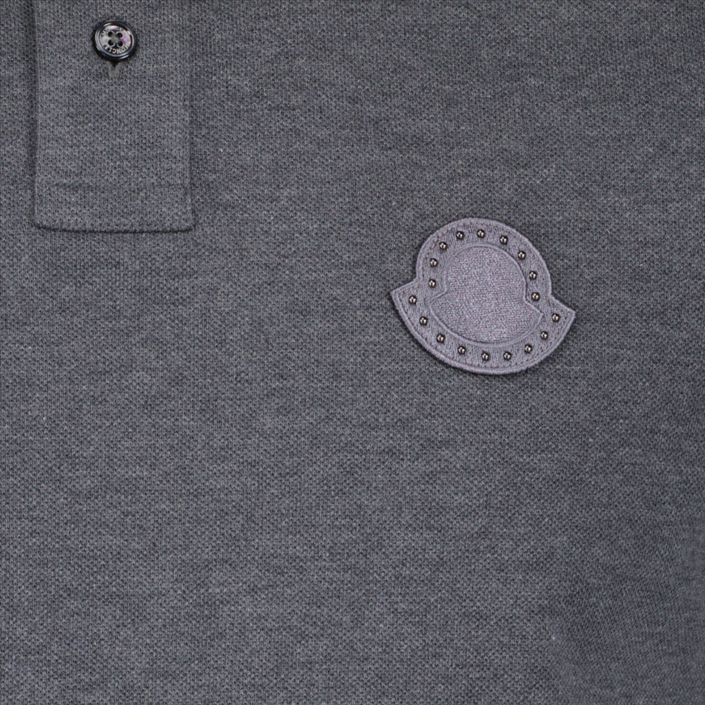 Polo shirts Logo polo shirt Moncler Gray Man