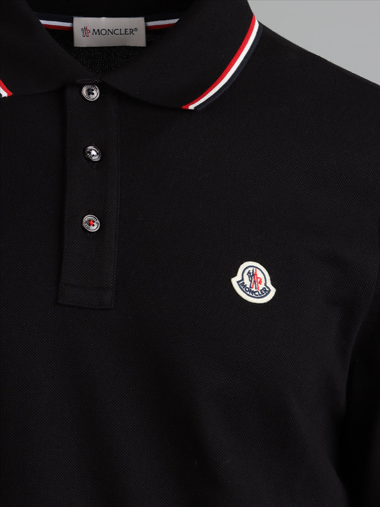 Polos Polo à logo Moncler Preto Homme