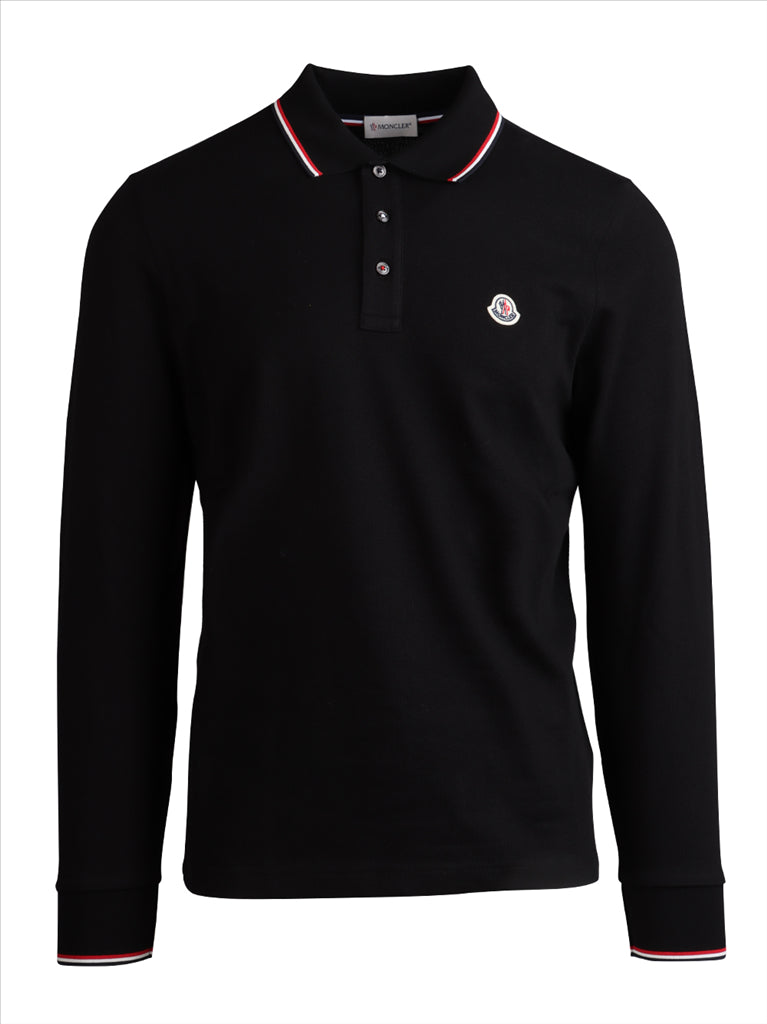 Polos Polo à logo Moncler Preto Homme