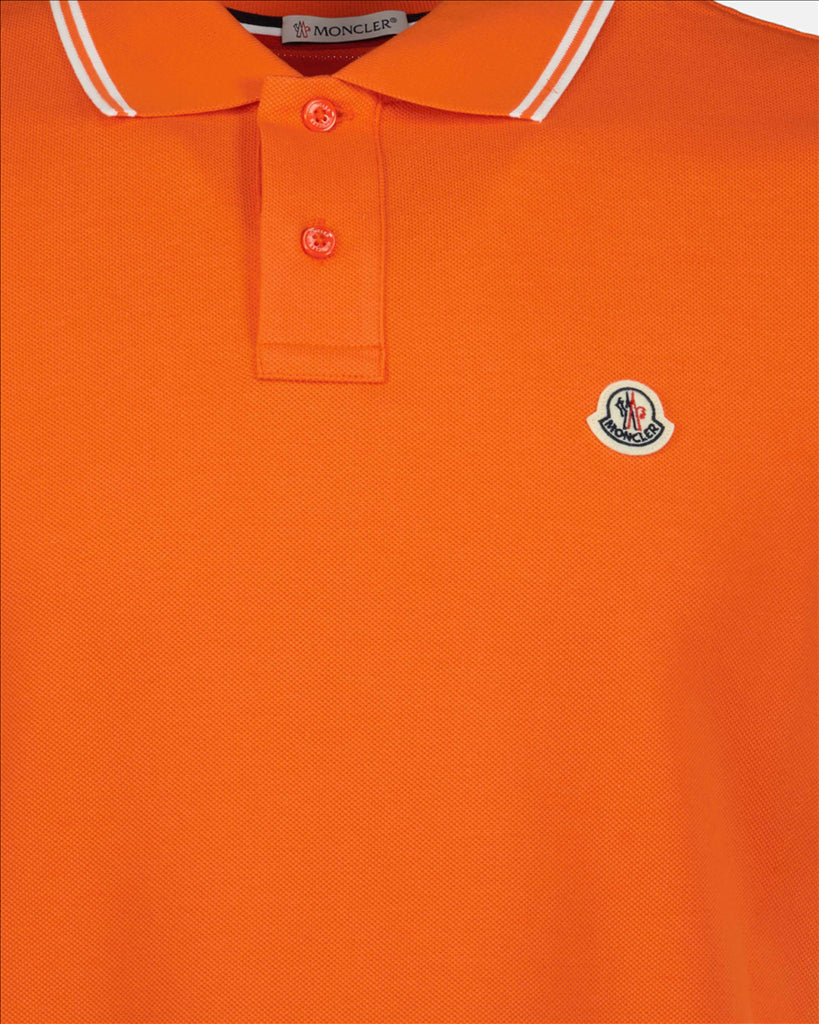 Polos Polo à logo Moncler Orange Homme