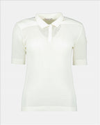 Polo shirts Openwork polo shirt Moncler White Women