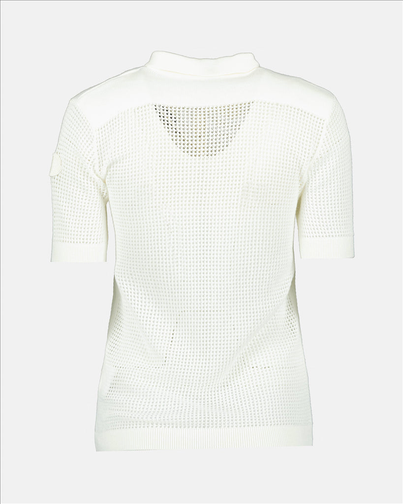 Polo shirts Openwork polo shirt Moncler White Women