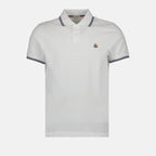 Polo shirts Polo shirt with logo and piping Moncler White Man