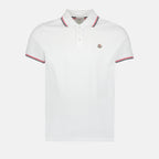 Polo shirts Polo shirt with logo and piping Moncler White Man