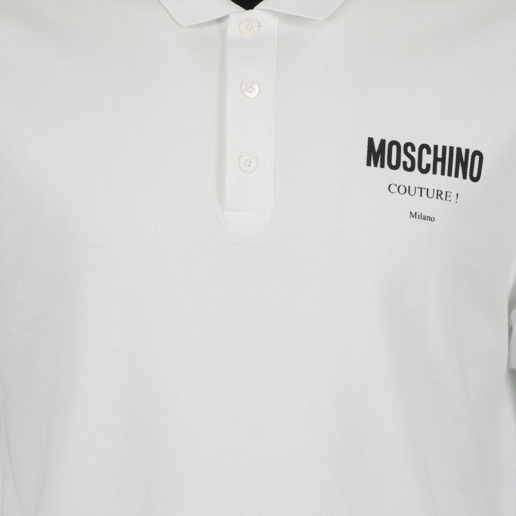 Polos Polo à logo Moschino Blanc Homme
