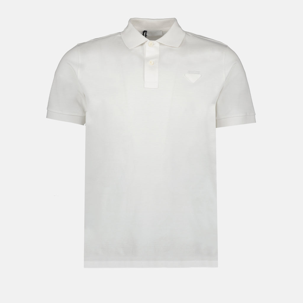 Polo shirts Logo polo shirt Prada White Man