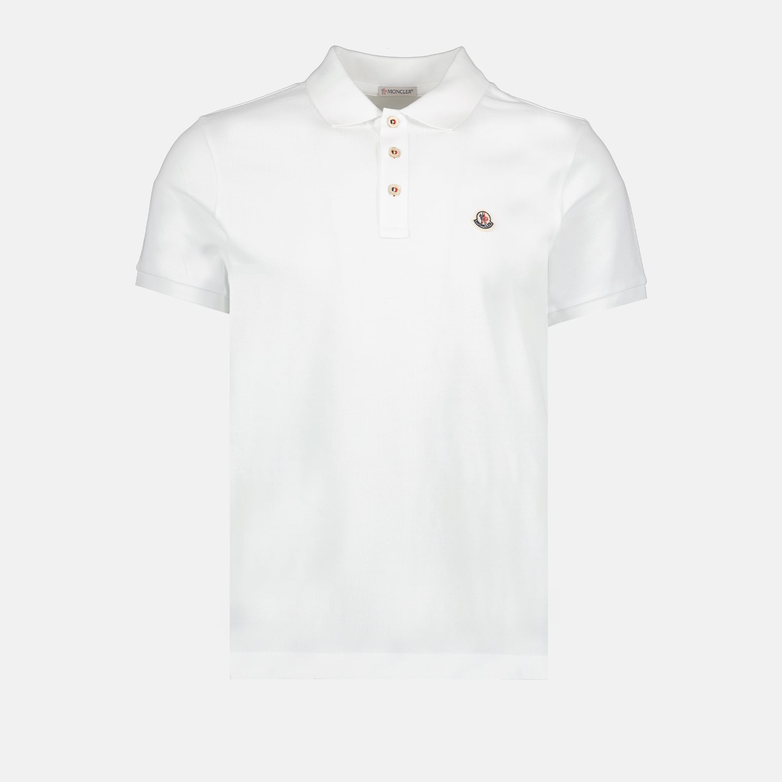 Polo shirts Logo polo shirt Moncler White Man