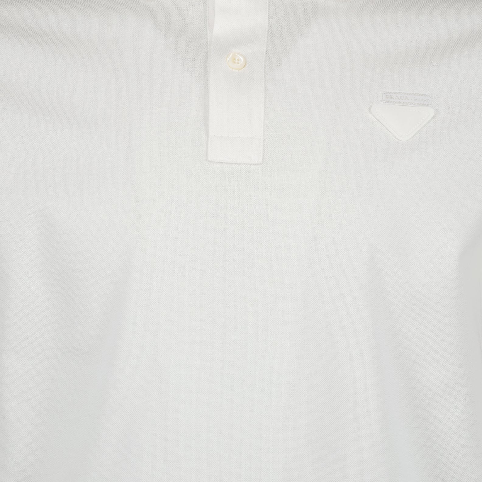 Polo shirts Logo polo shirt Prada White Man