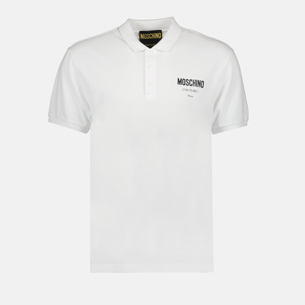 Polos Polo à logo Moschino Blanc Homme