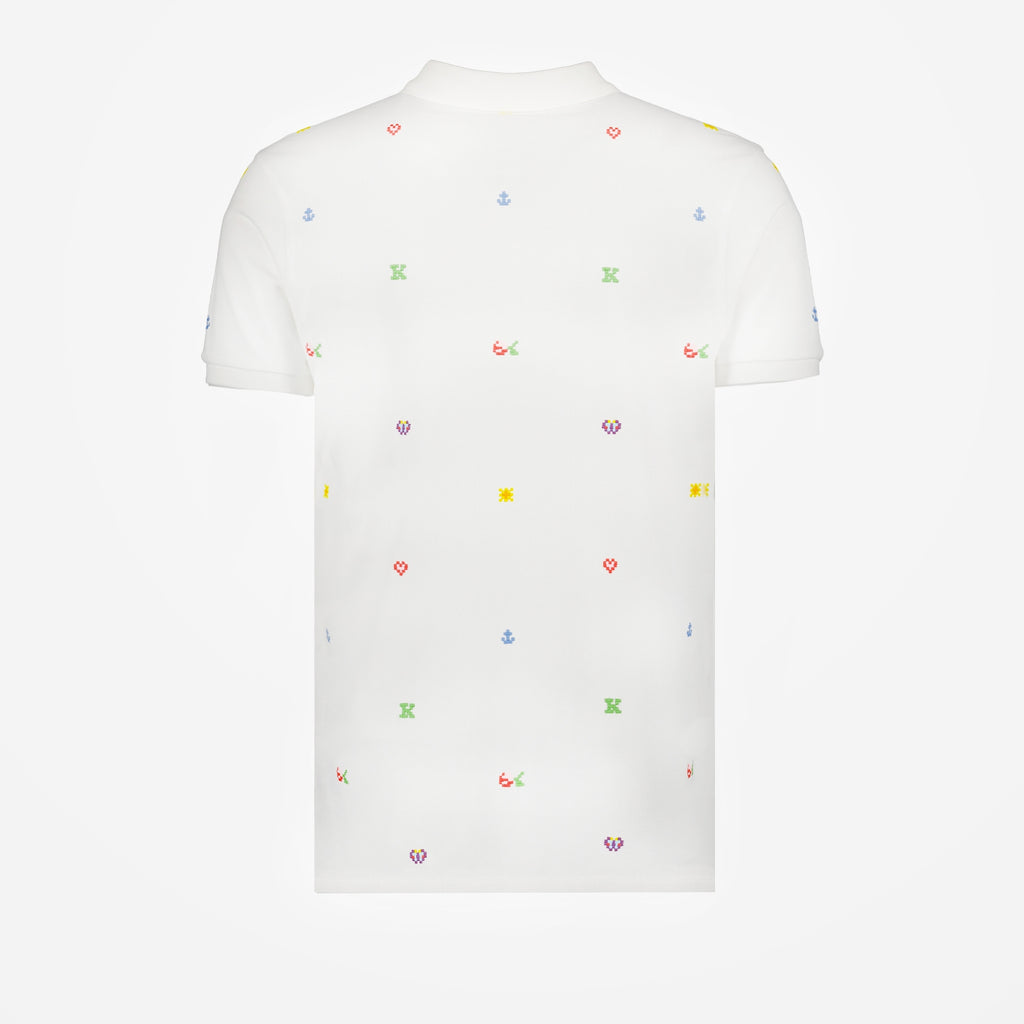 Polos Polo Kenzo Pixel Kenzo Blanc Homme