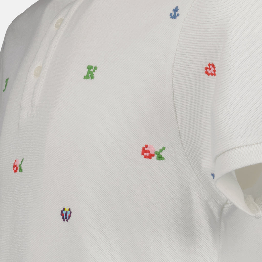 Polos Polo Kenzo Pixel Kenzo Blanc Homme