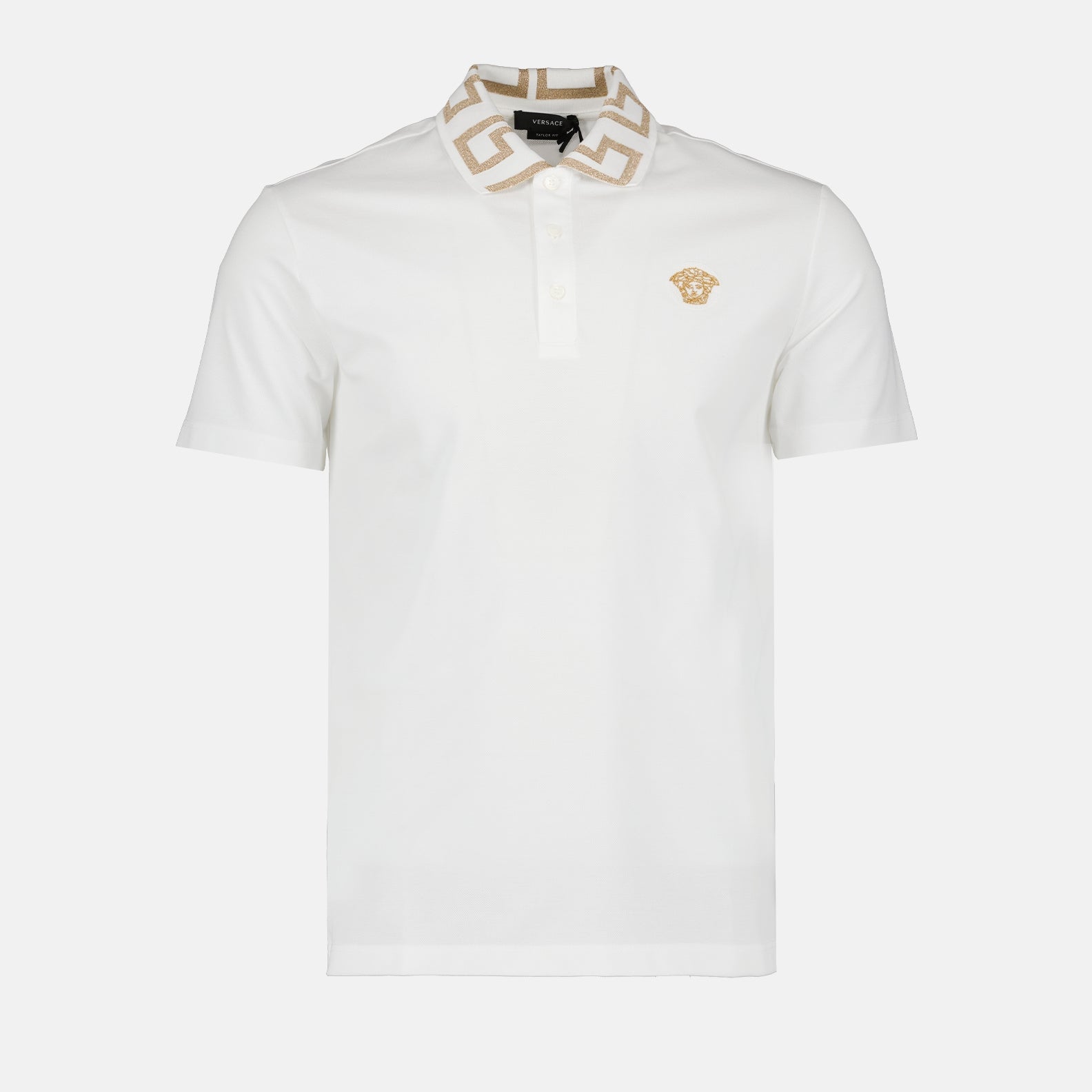 Polos Polo Medusa Greca Versace Blanc Homme