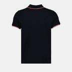 Polo shirts Polo shirt with logo and piping Moncler Blue Man