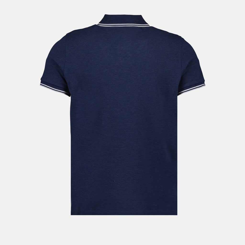 Polo shirts Polo shirt with logo and piping Moncler Blue Man