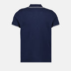 Polo shirts Polo shirt with logo and piping Moncler Blue Man