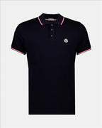 Polo shirts Polo shirt with logo and piping Moncler Blue Man