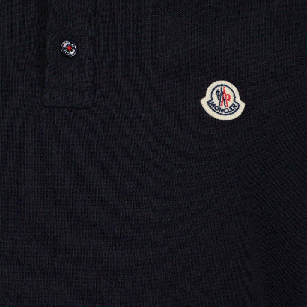 Polo shirts Polo shirt with logo and piping Moncler Blue Man