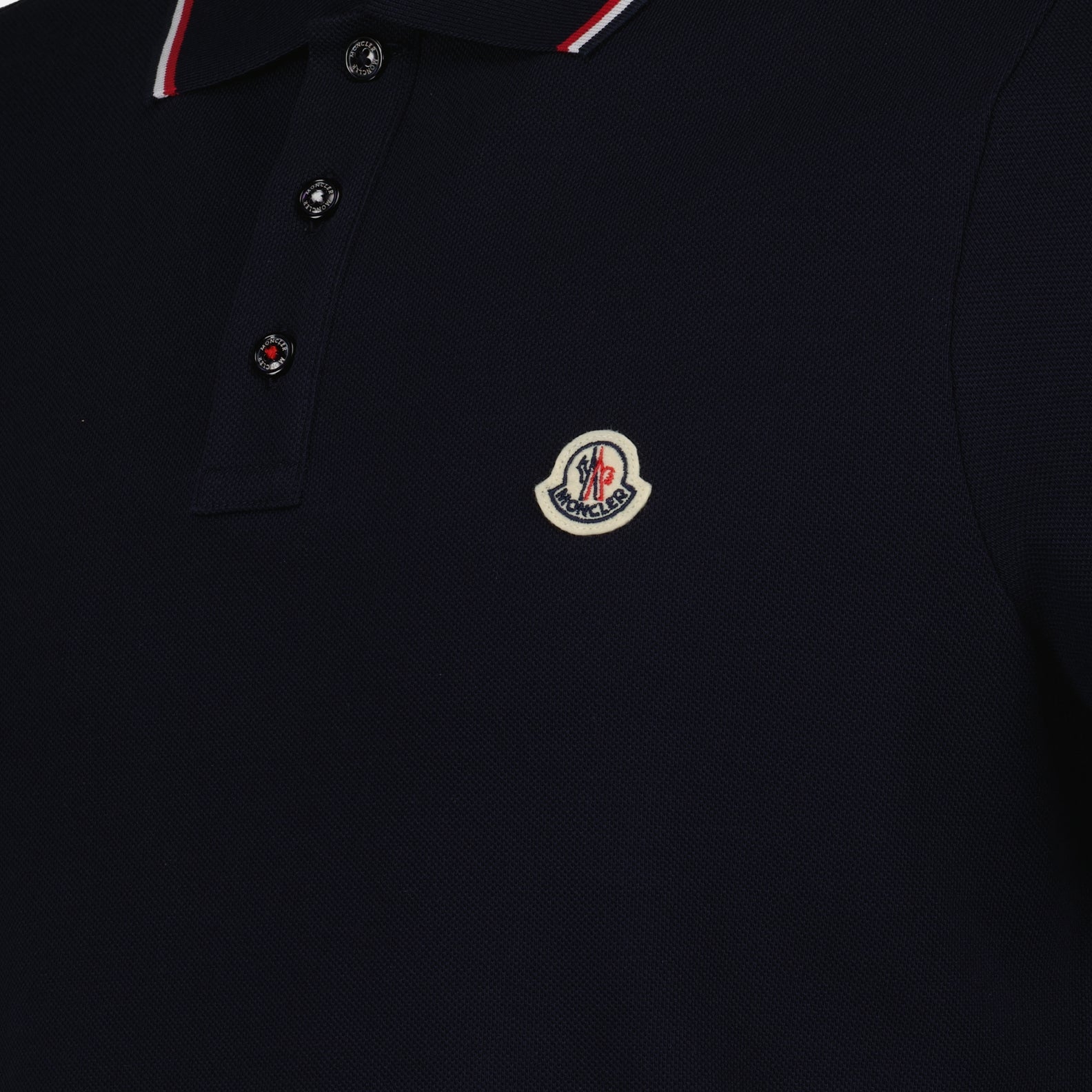 Polo shirts Polo shirt with logo and piping Moncler Blue Man